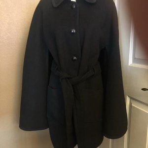 Joan Rivers Classic Cape Button front w/belt XL